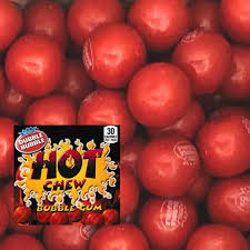 Concord Hot Chew Cinnamon 1" Gumballs 5lb Bag Bulk